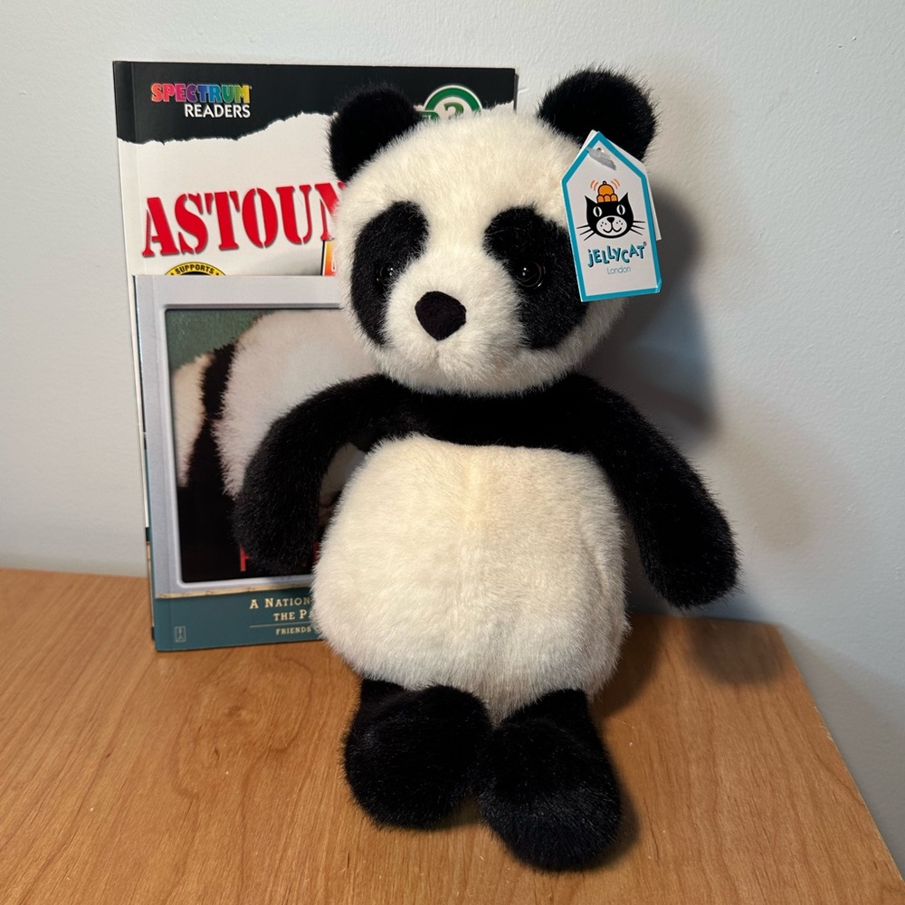 Rare & Retired Jellycat “Whispit” Panda bundle 🖤🤍🖤🤍🖤